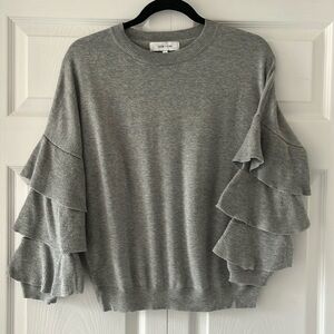 Bell sleeve crew neck sweater